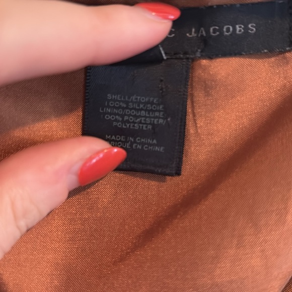 Rare Halloween 100% Silk Marc by Marc Jacobs Dress with Bat/Autumn Print - Picture 10 of 10